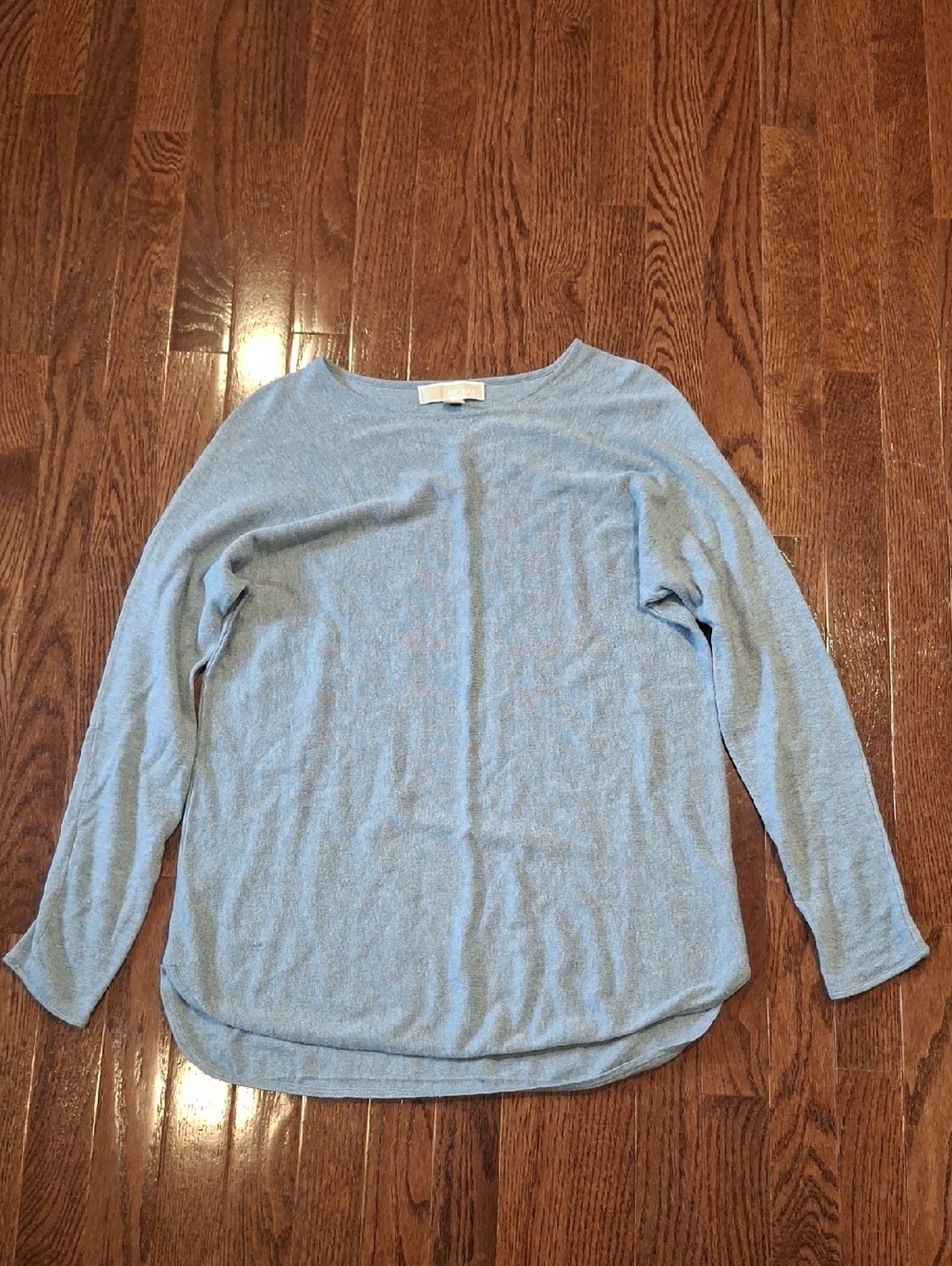Michael Kors Light Blue Boatneck Long Sleeve Sweater
